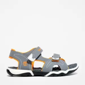Image of Timberland Adventure Seeker 2-strap Sandal For Toddler In Grey Grey/orange Kids, Size 5