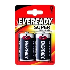 Image of Eveready Super Heavy Duty D Batteries Pack of 2 R20B2UP