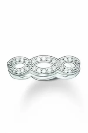 Image of Ladies Thomas Sabo Sterling Silver Size M.5 Ring TR1973-051-14-52