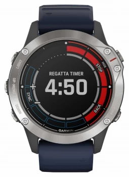 Image of Garmin Quatix 6 Captain Blue Band GPS Marine 010- Watch