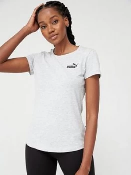Image of Puma Essential Small Logo T-Shirt - Grey, Size XL, Women