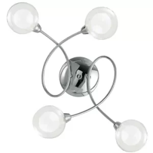 Image of Fan Europe BLOG 4 Light Multi Arm Semi Flush Ceiling light Chrome 60x44x19cm