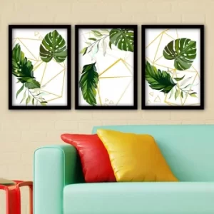 Image of 3SC143 Multicolor Decorative Framed Painting (3 Pieces)