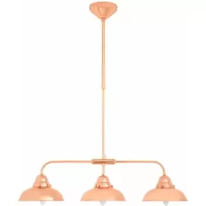 Image of Premier Housewares - Jasper 3 Pendant Copper Finish Light