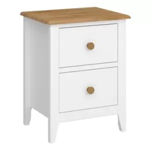 Image of Heston Night Stand White And Pine