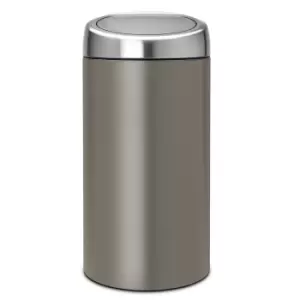 Image of Brabantia Touch Bin Recycle 2x20 Litre Platinum