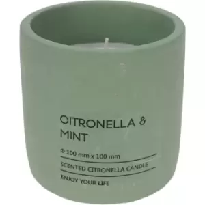 Image of Pro-Gardens CementCitronellaCndl33 - Green
