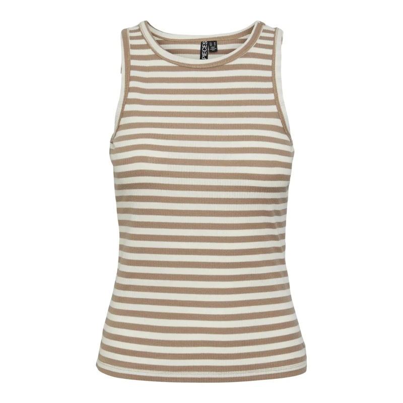Image of Pieces Womens boxer tank top Pieces Ruka Beige Female L
