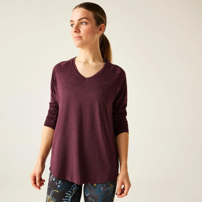 Image of Womens long sleeve V-neck top Dare 2B Discern Violet Female 42