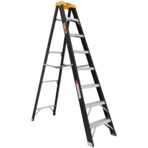 Image of Rhino 8 step fiberglass Swing back ladder