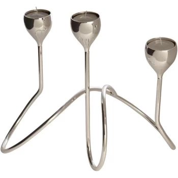 Image of Hotel Collection Swirl tea light holder - Silver