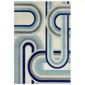 Image of Asiatic Nova Rug Retro Blue - 080x150cm - ["Blue"]