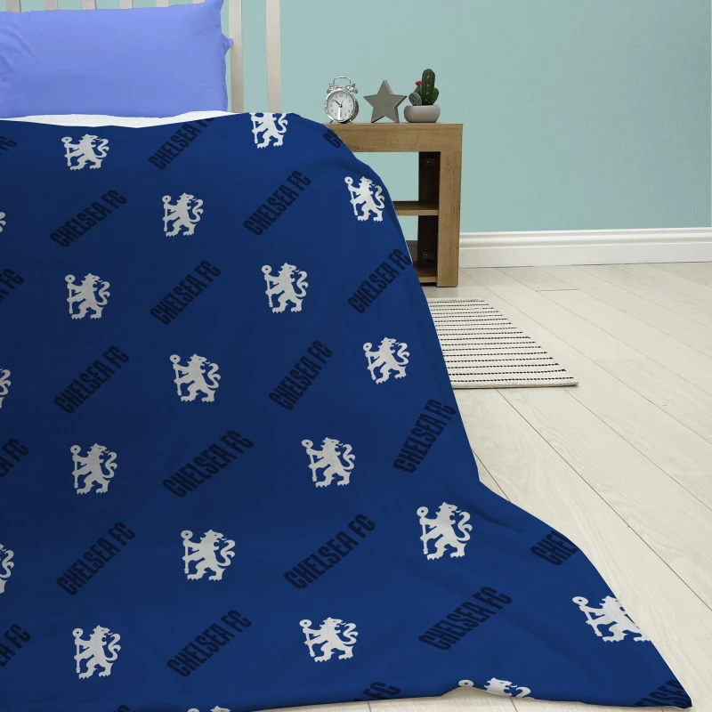 Image of Team Chelsea Geometric Fleece Blanket Multi unisex One Size