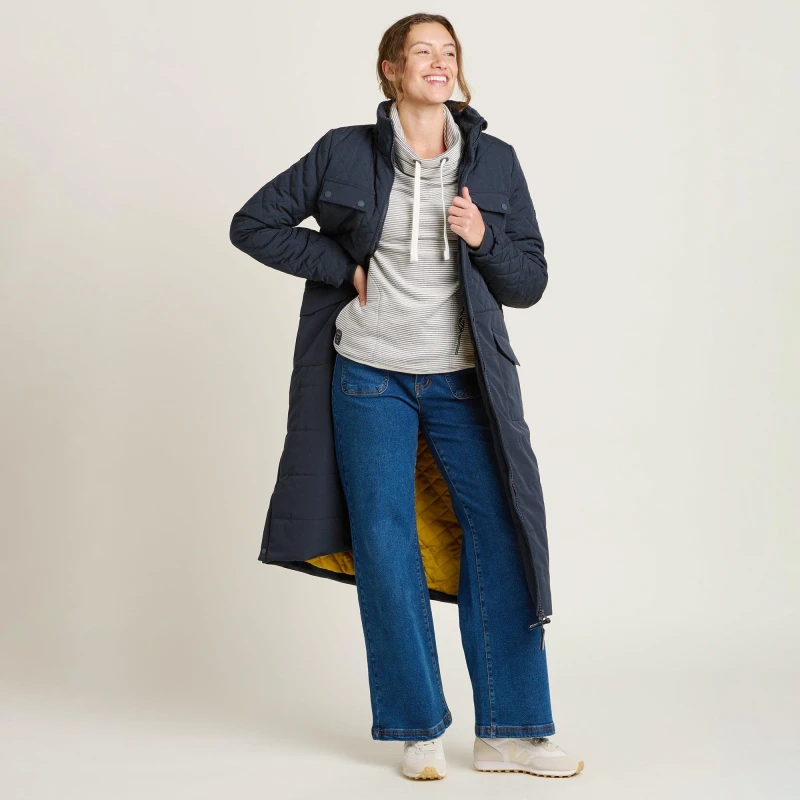 Image of Brakeburn Matravers Long Line Coat Blue