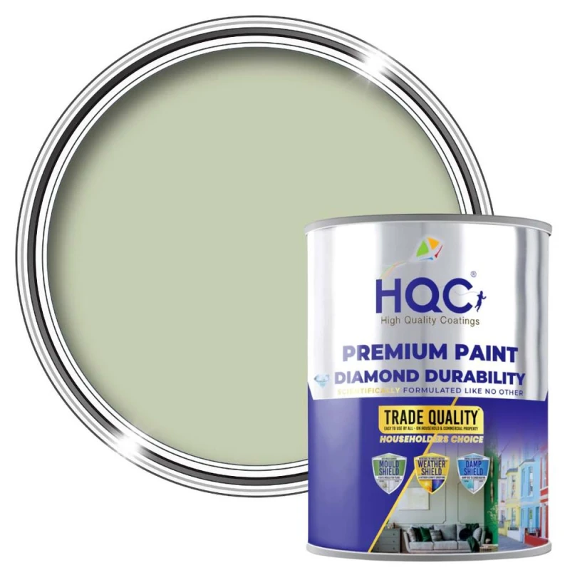 Image of HQC PAINTS Barn Paint - 20L - Best Exterior Wood Paint for Barns, Fences & Gates in Sage Green Sage Green Unisex 20L
