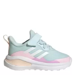 Image of adidas FortaRun Sport Running Elastic Lace and Top Strap - Almost Blue / Cloud White / Cl