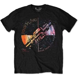 Image of Pink Floyd - Machine Greeting Orange Unisex Medium T-Shirt - Black