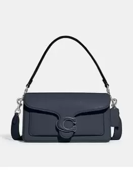 Image of Coach Tabby 26 Covered C Polished Pebble Leather Shoulder Bag - Denim