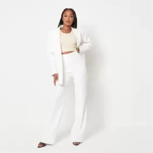 Image of Missguided Tall Tailored Wide Leg Trousers - White