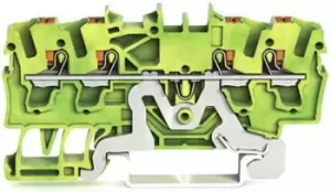 Image of Wago 2202-1407 Terminal Block, Dinrail, 4Ways, 12Awg