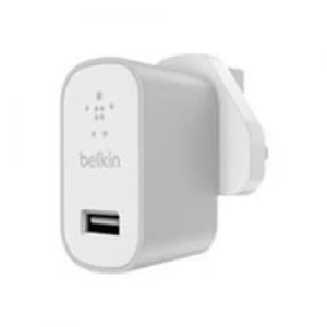 Image of Belkin Premium MixIt Fast 2.4Amp Mains Charger (UK Plug) - Silver