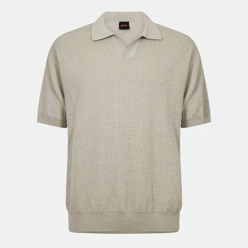 Image of Boss Mens Keflo Knitted Hoodie Light Beige male S