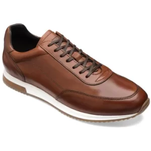 Image of Loake Mens Bannister Trainers Cedar Burnished Calf Leather 9