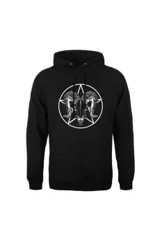 Image of Ram Skull Pentagram Hoodie