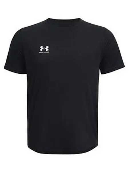 Image of Under Armour Boys Challenger Short Sleeve Tee - Black/White, Size M=9-10 Years