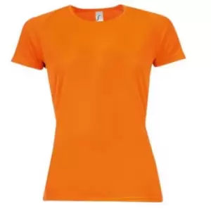 Image of SOLS Womens/Ladies Sporty Short Sleeve T-Shirt (XL) (Neon Orange)