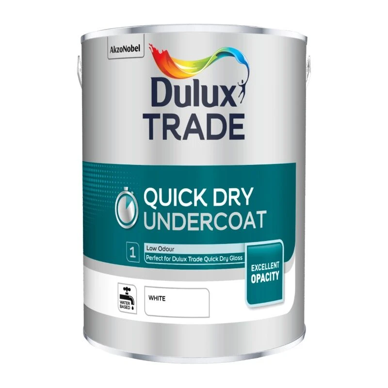 Image of Dulux Trade Quick Drying Undercoat White 5L, White 5220152
