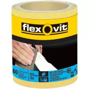 Image of Flexovit - 63642569909 High Performance Sanding Roll 115mm x 5m Extra Coarse 40G