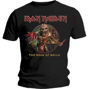 Image of Iron Maiden - Book of Souls Eddie Circle Unisex Medium T-Shirt - Black