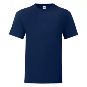 Image of Fruit Of The Loom Mens Iconic T-Shirt (M) (Navy)