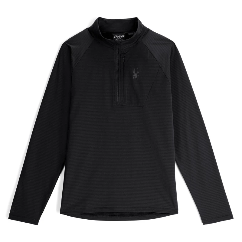 Image of Spyder Mens Half Zip Fleece Black male Small