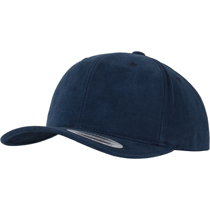 Image of Flexfit by Yupoong Brushed Twill Mid-Profile Cap in Navy Navy Unisex One Size