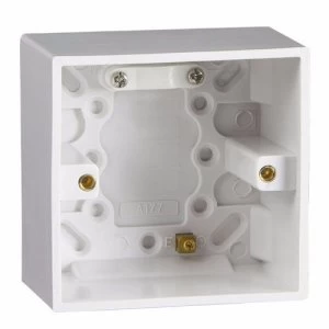 Image of KnightsBridge 1 Gang 47mm Single Surface Pattress Box With Earth Terminal
