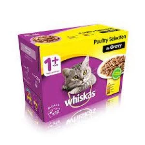 Image of Whiskas Poultry Selection in Gravy Cat Food 12 x 100g