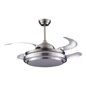 Image of Cristal Record Klon Plus DC LED Ceiling Fan 50W CCT Nickel