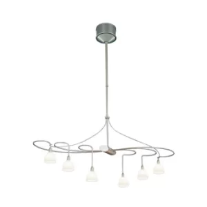 Image of Lunar Straight Bar Pendant Ceiling Light Satin Nickel
