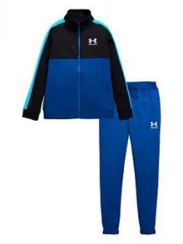 Image of Urban Armor Gear Colour Block Knit Track Suit - Blue/White