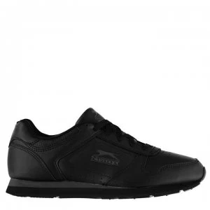 Image of Slazenger Classic Mens Trainers - Black/Charcoal
