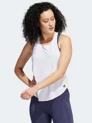 Image of adidas Go To 2.0 Tank Top, White/Black, Size S, Women