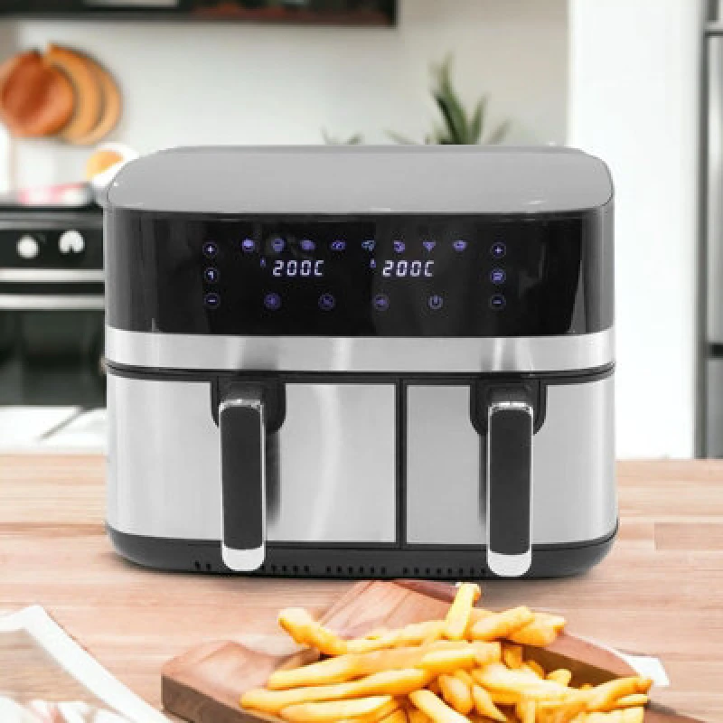 Image of Sohler Dual Zone Air Fryer 8.2L Digital Electric Cooker Pot Black