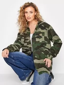 Image of Long Tall Sally Utility Jacket - Camo, Green, Size 16, Women