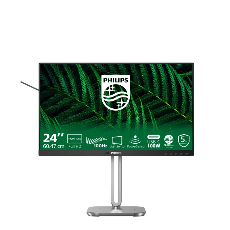 Image of Philips 5000 series 24B2G5301/00 computer monitor 60.5cm (23.8") 1920 x 1080 pixels Full HD LCD Black 24B2G5301/00