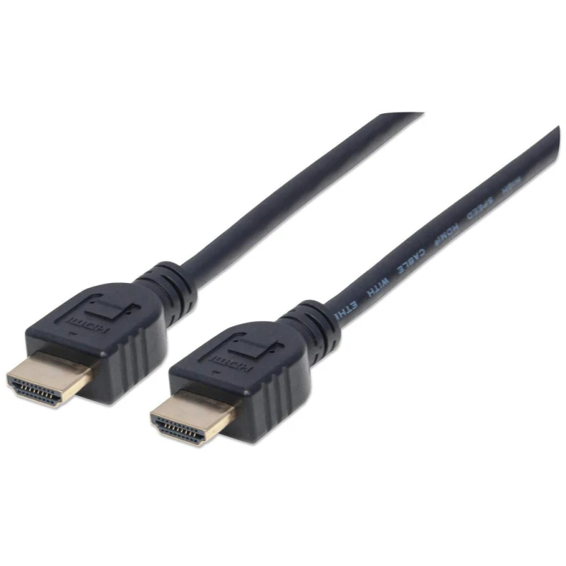 Image of Manhattan Manhattan HDMI Cable with Ethernet (CL3 rated suitable for In-Wall use) 4K@60Hz (Premium High Speed) 1m Male to Male Black 4K Ultra HD x 2k