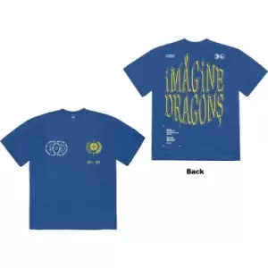 Image of Imagine Dragons - Lyrics Unisex XX-Large T-Shirt - Blue