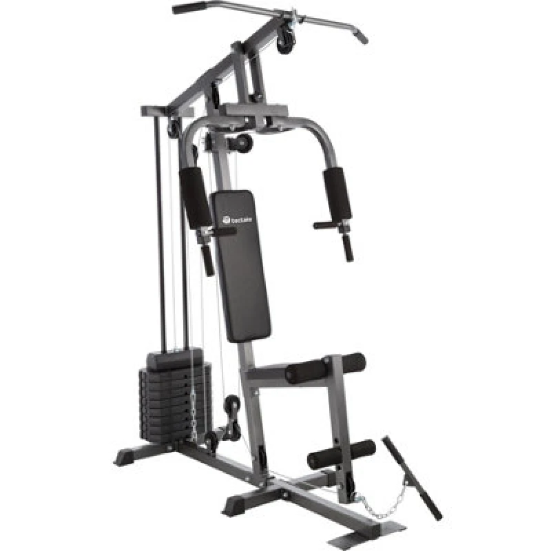 Image of Tectake Multi Gym Arnie - Chest Flies, Leg Extension, Lat Pulldown And Cable Pulley - Black