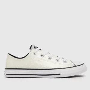Image of Converse Silver Lo Winter Glitter Trainers Junior